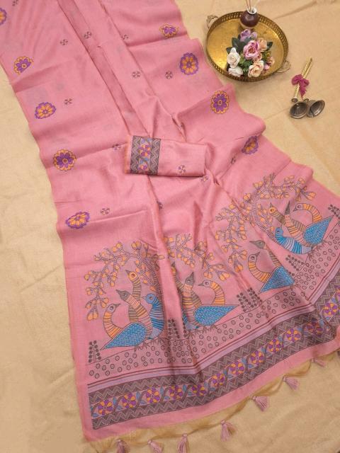 Akshara jute linen saree premium wholesale clothing